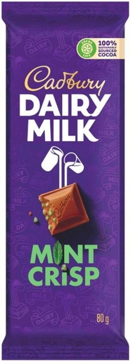 [CHOH26PHSGGB4JQV] Cadbury Dairy Milk Mint Crisp Milk Chocolate Slabs (80 g)