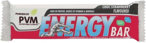 [CFEH7Z3YT8BMUKZX] PVM Energy Bars Choc Strawberry Fruit and Nuts Chocolate Bars (20 x 45 g)