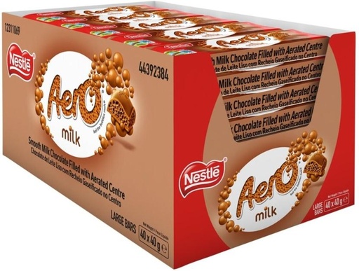 [CHOH26PHEMYDS3U7] Nestle Aero Milk Chocolate Bars (40 x 40 g)