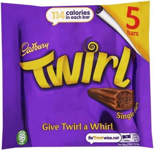 [CHOH26QXUHY3RR22] Cadbury Twirl Milk Chocolate Bars (5 g)