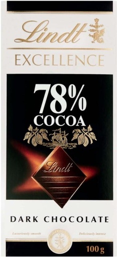 [CHOH26PHWTYAHATG] Lindt Excellence 78% Cocoa Dark Chocolate Dark Chocolate Slabs (100 g)
