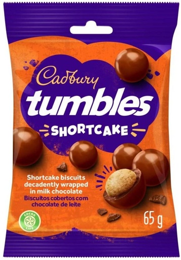 [CHOH26PHYQHVB5M2] Cadbury Tumbles Shortcake Milk Chocolate Bites (65 g)