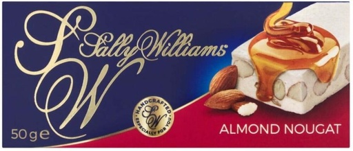 [CHOH26QBQGVGZZPH] Sally Williams Roasted Almond Nougat White Chocolate Bars (50 g)