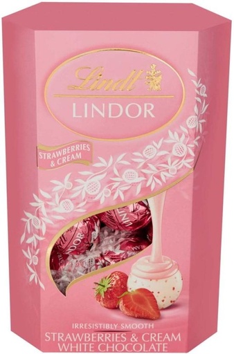 [CHOH26PHBAXNYZHF] Lindt Lindor Irresistibly Smooth Strawberries and Cream White Chocolate Milk Chocolate Bars (200 g)