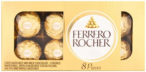 [CHOH7KQXN3554G2P] Ferrero Rocher GIFT BOX T8 Milk Chocolate Truffles (102 g)