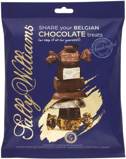 [CHOH26PHFGH5CZ6E] Sally Williams Assorted Belgian Dark Chocolate and Nougat Milk Chocolate Bites (300 g)