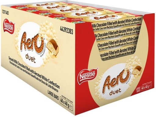 [CHOH26PHYQN4HHUE] Nestle Aero Duet Milk Chocolate Bars (40 x 40 g)