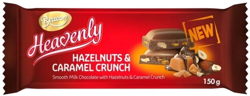[CHOH26PHBZ9UHXSR] Beacon Heavenly Hazelnuts and Caramel Crunch Milk Chocolate Slabs (150 g)