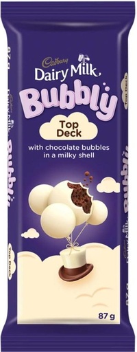 [CHOH26PHAADRURFA] Cadbury Dairy Milk Bubbly Top Deck Milk Chocolate Slabs (24 x 2 kg)