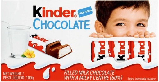 [CHOH26PHQ4DDY7GF] Kinder Chocolate 8 Piece Milk Chocolate Bars (100 g)