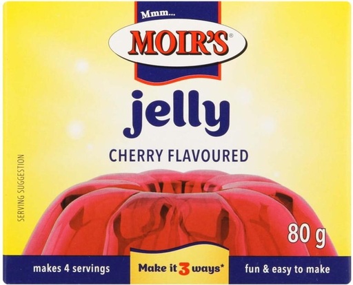[BITHFQMMYUSYMNQX] Moir's Cherry Flavoured Jelly Crystals (48 x 80 g)
