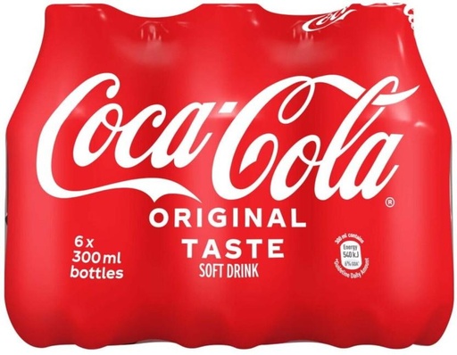 [ADKHAWV2FTPHHP87] Coca-Cola Original Taste Soft Drink (6 x 300 ml)