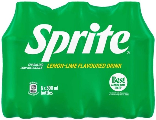 [ADKHAWV2PTDCJ6FD] Sprite Lemon Lime Flavour Sparkling Drink (6 x 300 ml)