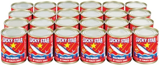 [CFDHFRS7MP3C9DJU] Lucky Star Pilchards in Tomato Sauce Sea Foods (215 g, Pack of 24)