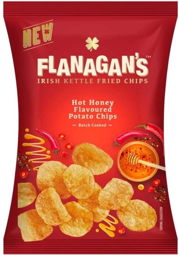 [CPSHCRCWK6WWDPKT] Flanagan's Hot Honey Irish Kettle Fried Potato Chips (1 x 120 g)