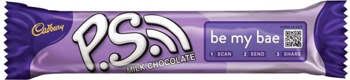 [CHOH26PHNKGJEYX9] Cadbury P.S Milk Chocolate Bars (40 x 1.9 kg)