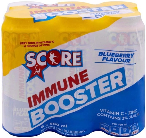 [ESMHB4KGZVQMBGSB] Score Immune Booster Energy Drink (Blueberry Flavoured, 6 x 500 ml)