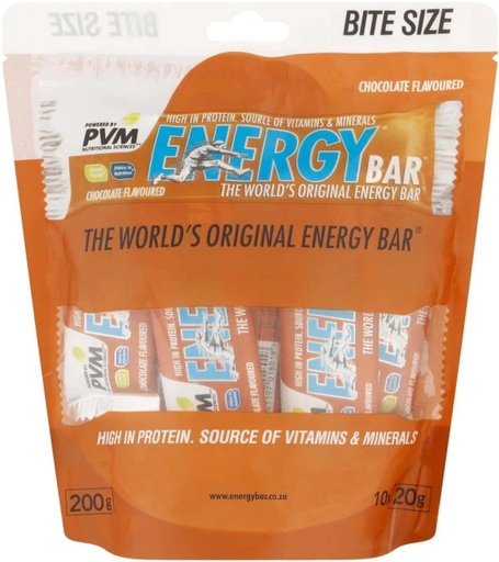 [CFEHFRB3KBKTCXQB] Pvm Bite Size Chocolate Flavoured Energy Bar Pouch (10 x 20 g)
