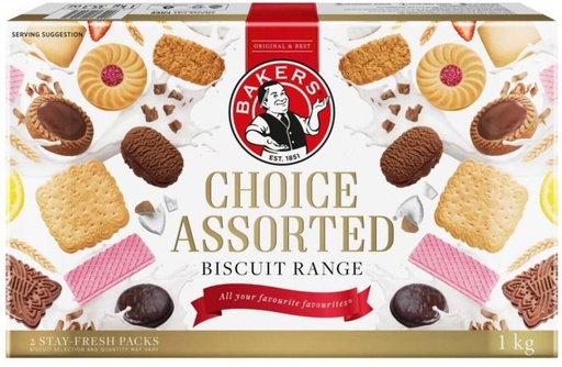 [CKBHAWSD6SHNNY5F] Bakers Choice Assorted Assorted Biscuit (1000 g, Pack of 5)