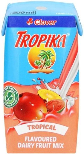 [DKJHFRU5EP8CR59Q] Clover Tropika Tropical - Flavoured Diary Fruit Mix (6 x 200 ml)