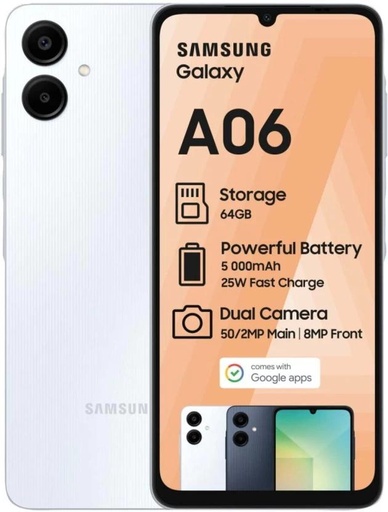 [MOBH7TZFUWUGMFJ9] Samsung 64GB | Galaxy A06 4G DS | Blue (Blue, 64 GB) (4 GB RAM)