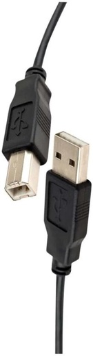 [DTCH4V5HEYYS2C2R] Karbon USB Type A Male To USB Type B Male 1.8 m USB Printer Cable (Compatible with Computer, Laptop, Black, One Cable)