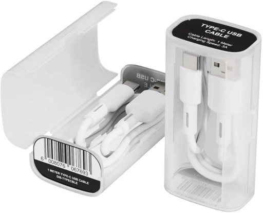 [DTCHFXRNFFSJF67U] Loopd USB Type A To USB Type C 1 m Type C USB Cable (Compatible with Mobile, Tablet, White, One Cable)