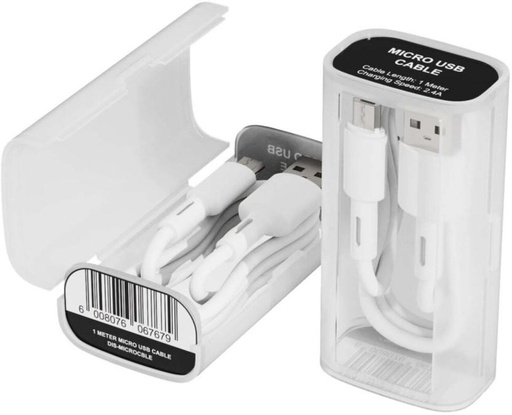 [DTCH2BS2ZU2U4DWZ] Loopd USB Type A To Micro USB 1 m Micro USB Cable (Compatible with Mobile, Tablet, White, One Cable)