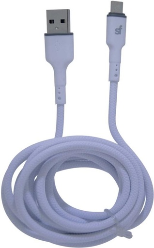 [DTCH2BRHPDHZPQGS] Superfly USB Type A To USB Type C 2 m 2.4A Lightning Cable (Compatible with Mobile, Tablet, Power Bank, White, One Cable)