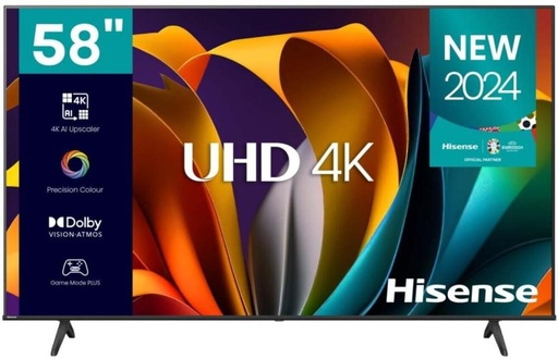 [TVLH7Z7YCP7JRMPH] Hisense 147 cm (58 inch) LED Ultra HD (4K) VIDAA TV 2024 Edition