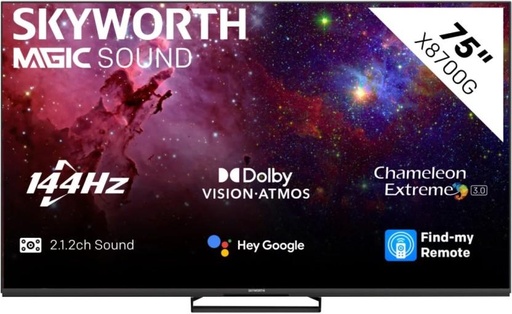 [TVLHDDYZR7FMDHEQ] Skyworth 190 cm (75 inch) QLED Ultra HD (4K) Google TV 2024 Edition