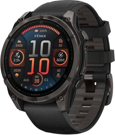 [SWHH9QKZGJX4Y7NN] Garmin Fenix E Amoled Smartwatch (Black Strap, L)