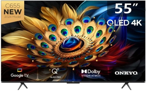 [TVLH7Z7YAVG76YHU] TCL 139 cm (55 inch) QLED Ultra HD (4K) Android TV 2024 Edition