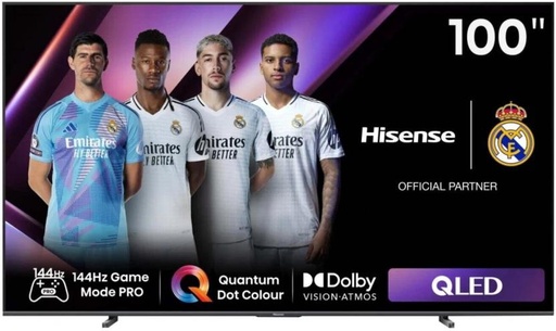 [TVLH7Z7YPZ9VAMRS] Hisense 254 cm (100 inch) QLED Ultra HD (4K) VIDAA TV 2024 Edition