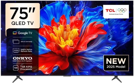 [TVLHD6YEGC8ZWSAK] TCL 190 cm (75 inch) QLED Ultra HD (4K) Google TV 2025 Edition