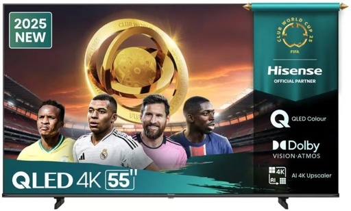 [TVLHEH3CMYA6GGEK] Hisense 139 cm (55 inch) QLED Ultra HD (4K) VIDAA TV 2025 Edition