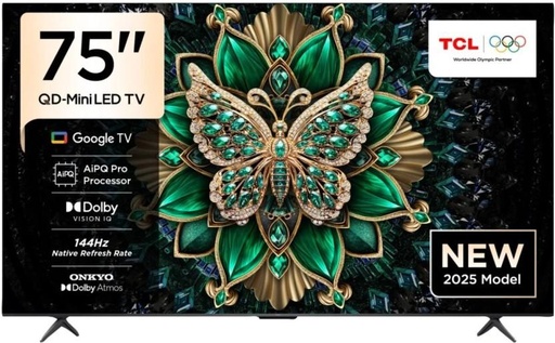 [TVLHDGXUSPSTYR8E] TCL 190 cm (75 inch) LCD Ultra HD (4K) Google TV 2025 Edition