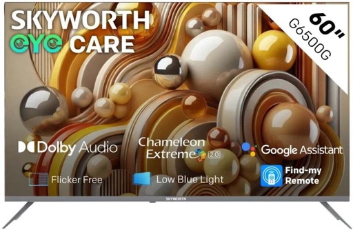 [TVLH9SZQGGFZFBJC] SKYWORTH 152 cm (60 inch) LED Ultra HD (4K) Google TV 2024 Edition