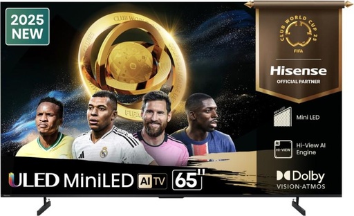 [TVLHFUQRAEUT7GAZ] Hisense 164 cm (65 inch) Mini Led Ultra HD (4K) VIDAA TV 2025 Edition
