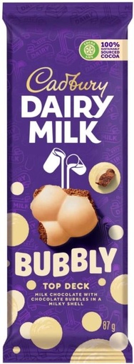 [CHOH26PHA9PHUAGG] Cadbury Dairy Milk Bubbly Top Deck Milk Chocolate Slabs (87 g)