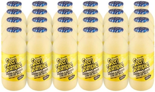[MLKH7V2GPP5DWZGA] Steri Stumpie Banana Flavoured Low Fat Milk, Banana Flavour (24 x 350 ml)