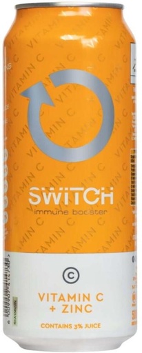 [ESMH26TWYTCP77H9] Switch Immune Booster Vitamin C + Zinc Energy Drink (Citrus Flavoured, 24 x 500 ml)