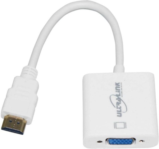 [USGH225GRSP8GRYD] Ultra Link Hdmi To Vga With Audio Hdmi To Vga With Audio USB Hub (White)