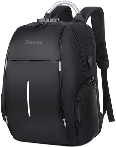 [BPKH96Z9VEGEJ8VP] iDemoo Patagonia Laptop Backpack with USB Charging Port - 16 Inch Laptop Backpack (Black)