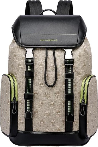 [BPKH88NCZTRGAMGR] Mark Fairwhale Men's Business Travel Laptop Backpack with Luggage Strap Laptop Backpack (Beige)