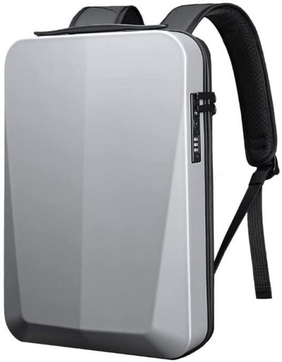 [BPKH6ERHRGPNSTYT] Jiageng Waterproof 13″ Anti Theft Hard Shell Laptop Bag Laptop Backpack (Silver, Black)