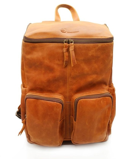 [BAGH5P3ZHJ7A5BFD] Minx Genuine Leather Luna Nappy Backpack Backpack (Brown, 18.7 L)
