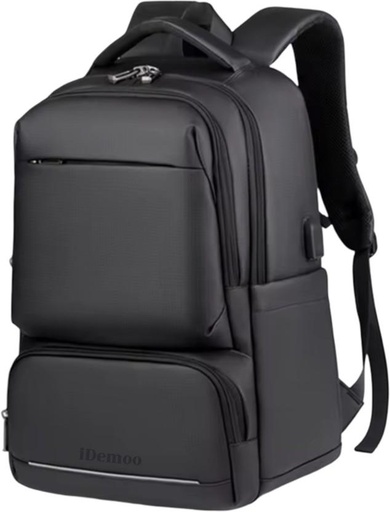 [BPKHESQ2G42CDH4S] iDemoo GALWAY 16 Inch Laptop Backpack with USB Charging Port - Anti-Theft Laptop Backpack (Black)