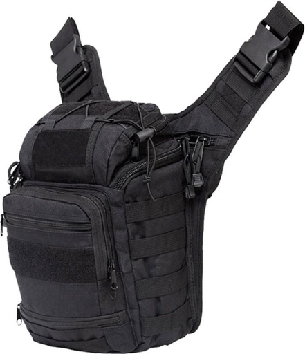 [BAGHA5WZMHKPACG8] ALANES Multi-functional Tactical Messenger Bag - Black Waterproof Messenger Bag (Black, 2 L)