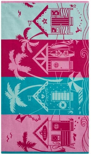 [BTWH4U4ADWQFRPJU] Colibri (8.5 inch x 14.8 inch) Velour Beach Towel Cotton Beach Towel (Multicolour)